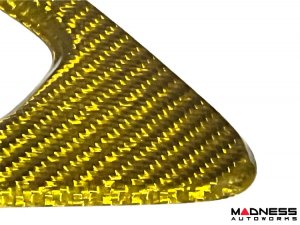 Alfa Romeo Giulia Front Sensor Frame Cover - Carbon Fiber - Quadrifoglio - Yellow Candy Alfa Romeo Giulia Front Sensor Frame Cover - Carbon Fiber - Quadrifoglio - Yellow Candy